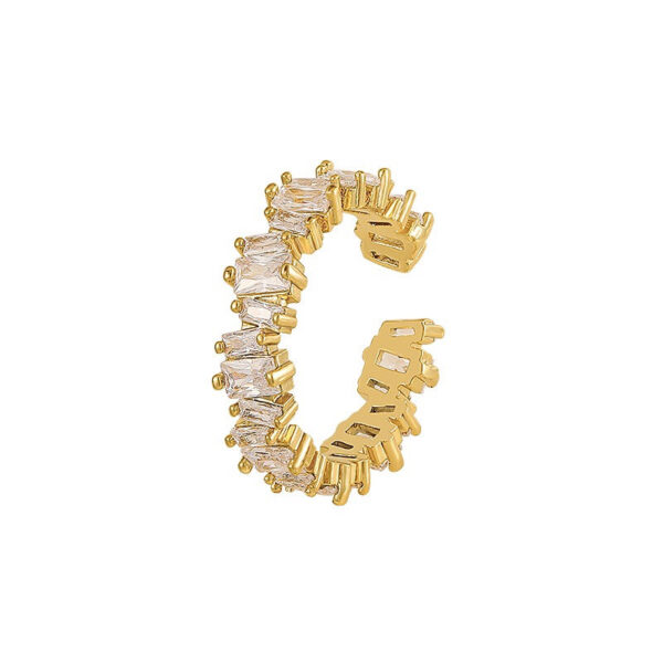 Golden Zircon Open Ring