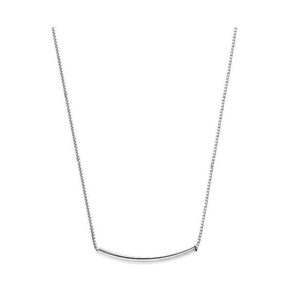 Minimalist Silver-Plated Smile Necklace