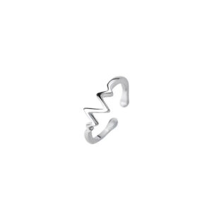 Heartbeat Line Statement Ring