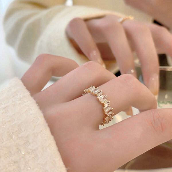 Golden Zircon Open Ring - Image 2